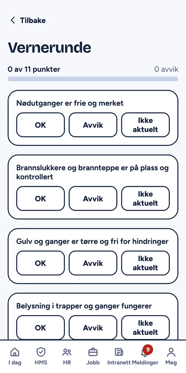 Vernerunde med sjekkpunkter i Verner